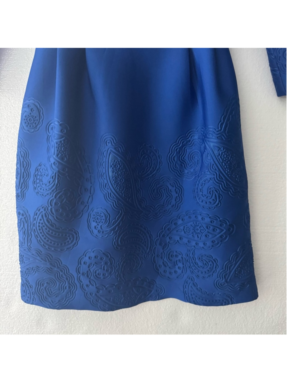 MaxMara Cobalt Blue Long Sleeve Mini Cocktail Dress size Medium - Picture 2 of 10